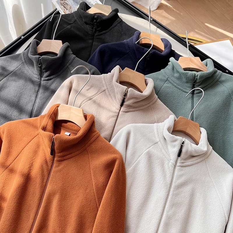 Fitting room children's men's and women's wear polar fleece zipper jacket long-sleeved jacket velvet sweatshirt jacket 24 new style 469955 5