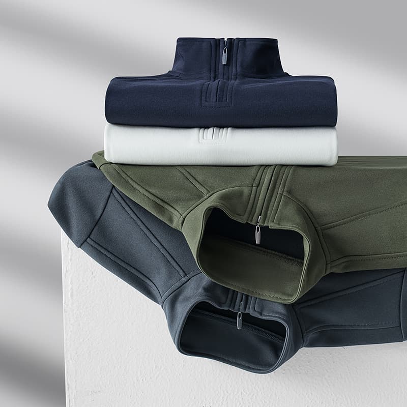 Spring and autumn new style half-pull stand-up collar fashion casual sports workwear men's sweatshirt loose long-sleeved T-shirt bottoming shirt 3
