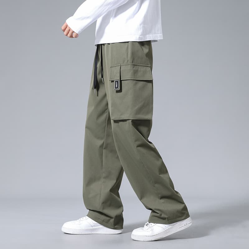 Straight overalls boys' pants spring and autumn 2024 thin trendy brand loose drape casual trousers 8