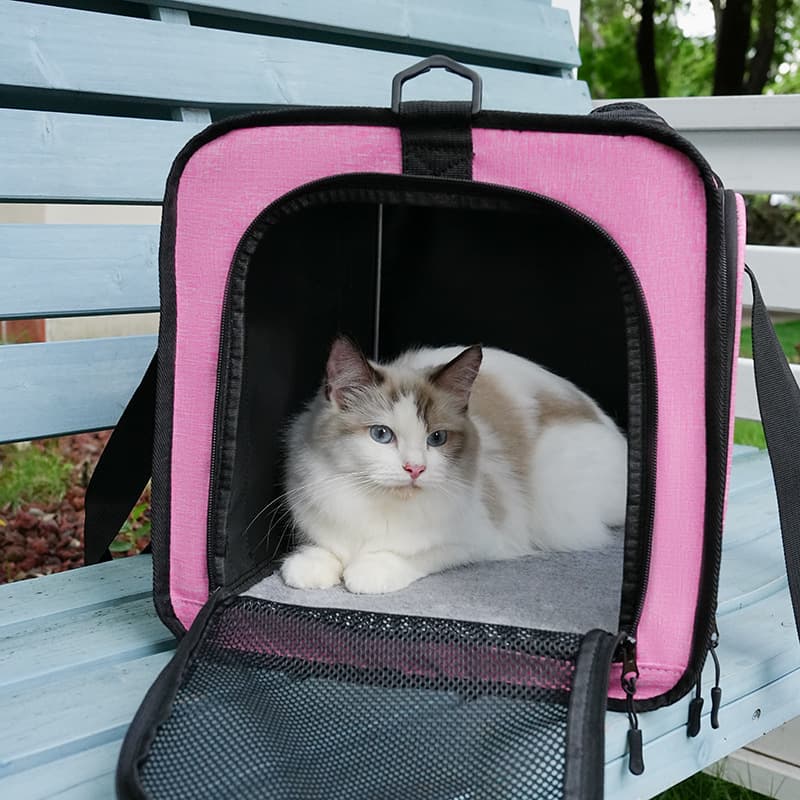 Pet bag portable cat bag outing bag portable pet bag breathable cat outdoor travel car small dog bag 4