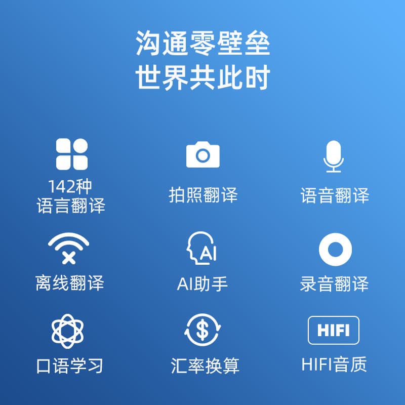 Intelligent AI translator takes pictures, offline translator, travel abroad, simultaneous interpretation, foreign trade cross-border version, multi-language 4