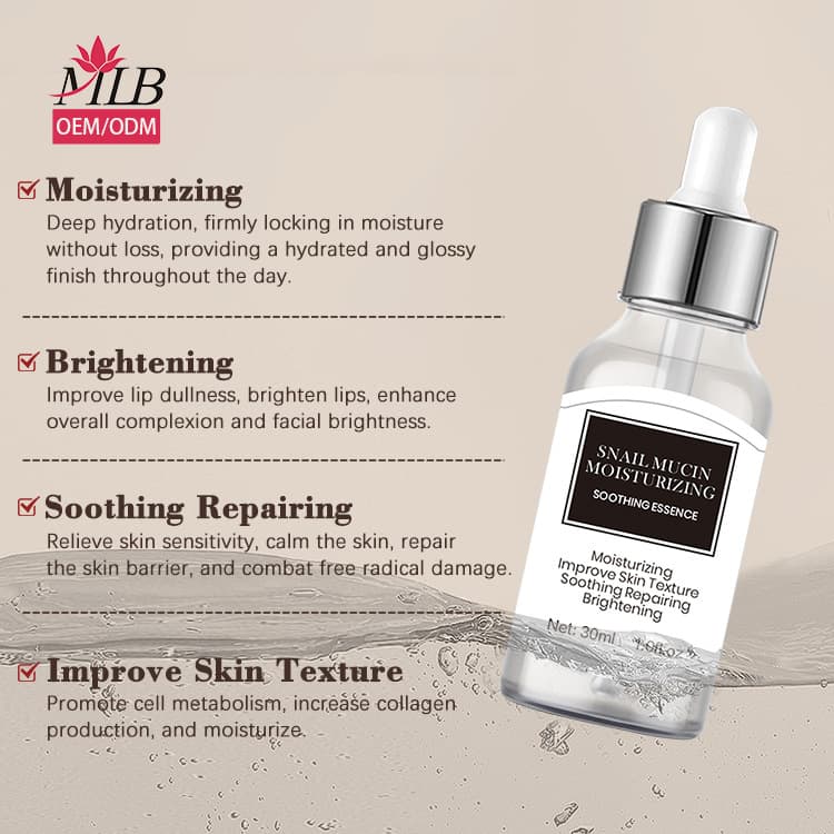 Cross-border customized snail mucus moisturizing and soothing essence soft skin facial essence OEM OEM processing and customization 3