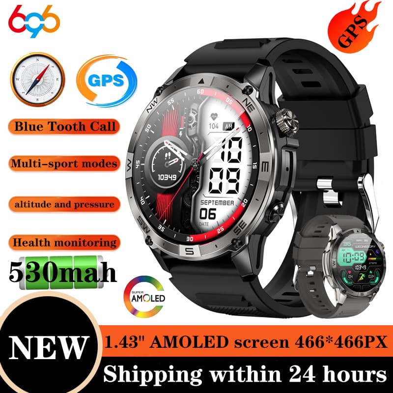 GPS Beidou Sports Watch HK08 Marathon Running Cycling Cross Country Swimming Racing Altitude Air Pressure Compass 5
