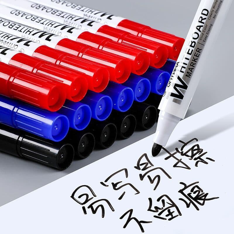 Easy to erase and write whiteboard pen wholesale blackboard pen large pen teaching teacher office supplies water-based black marker pen 3