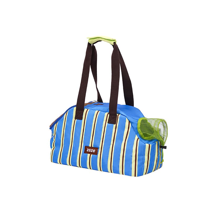 zeze Casual Cat Bag Going Out Portable Bag Back Cat Bag Contrast Color Striped Outing Cat Bag Portable Crossbody Cat Artifact 6