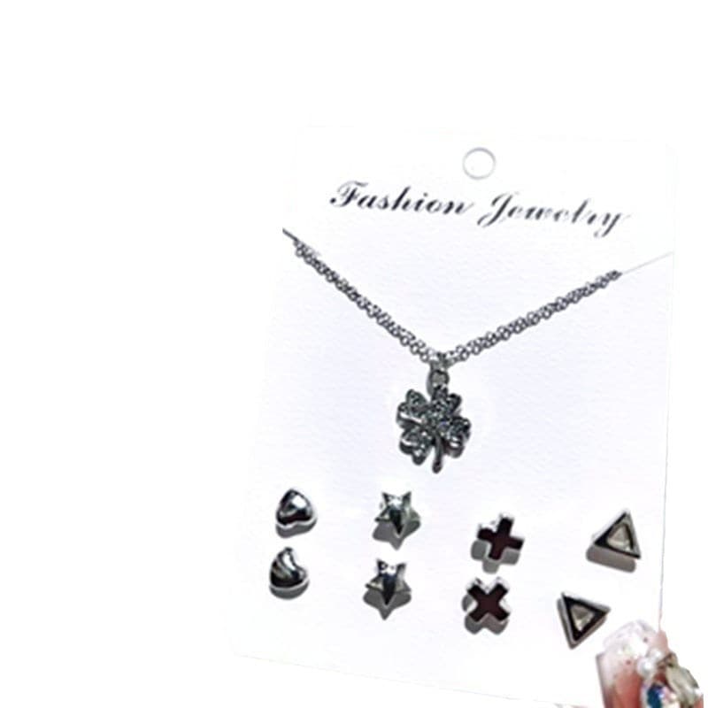 Set of seven pairs of earrings, small, cute and sweet earrings for female students, Korean style simple fashion earrings and earrings wholesale 6