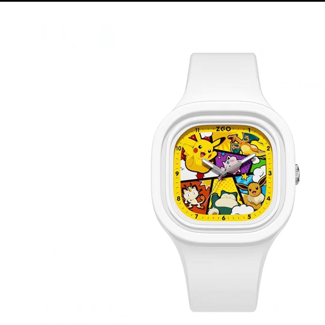 Cross-border new Pikachu square silicone watch boys and children cartoon silicone handmade factory direct supply 6