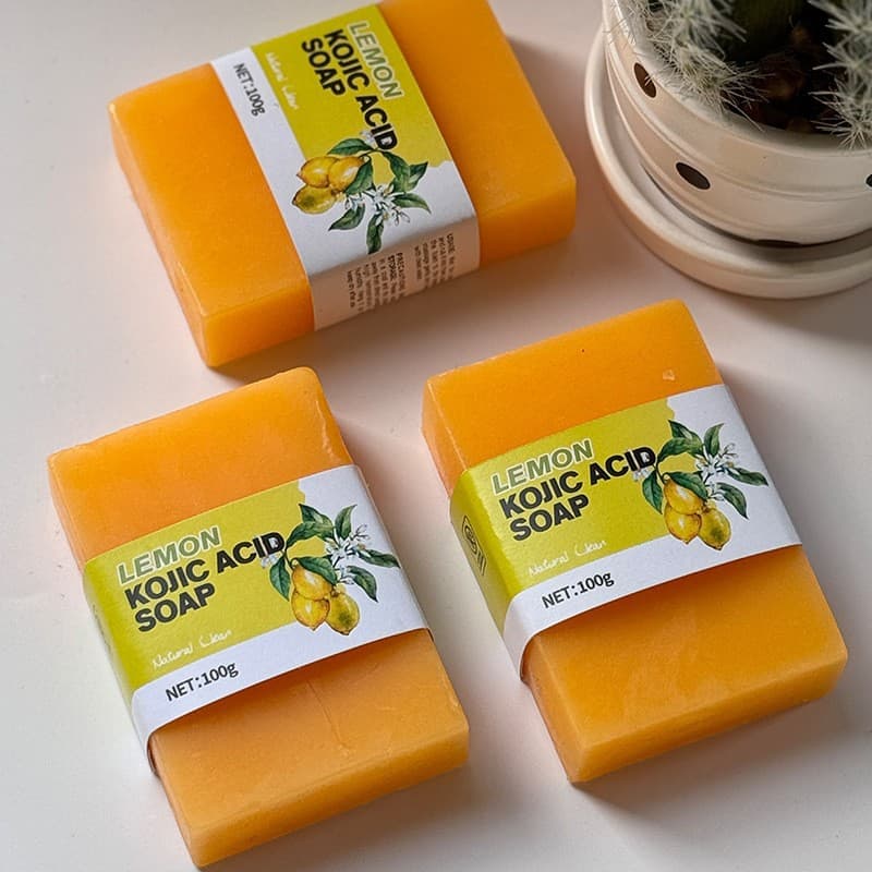 Cross-border foreign trade kojic acid lemon ginger papaya handmade soap Europe, America and Africa whole body skin beauty fragrance essential oil soap 2