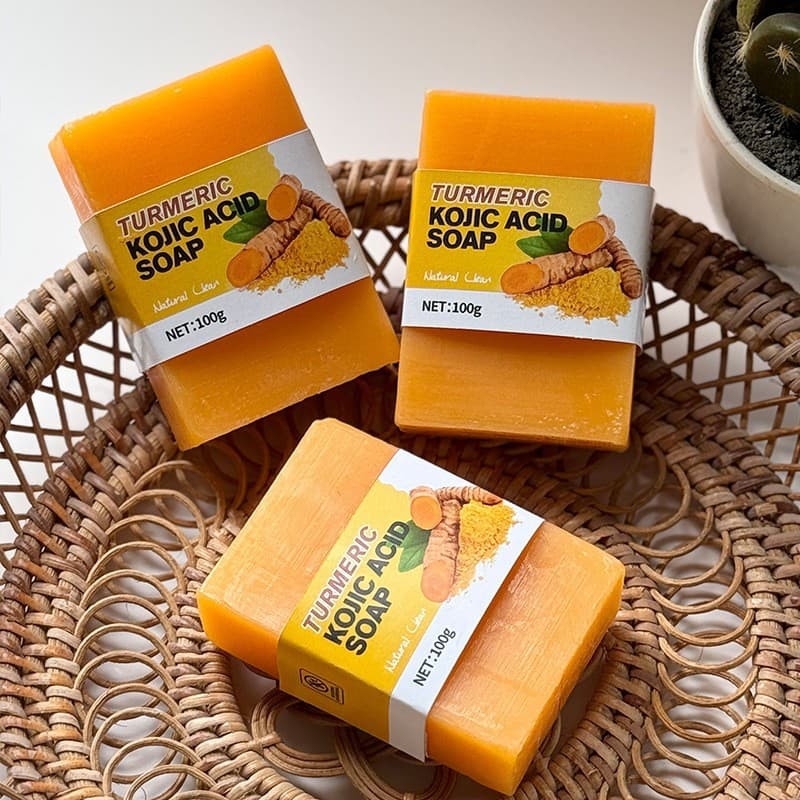 Cross-border foreign trade kojic acid lemon ginger papaya handmade soap Europe, America and Africa whole body skin beauty fragrance essential oil soap 3