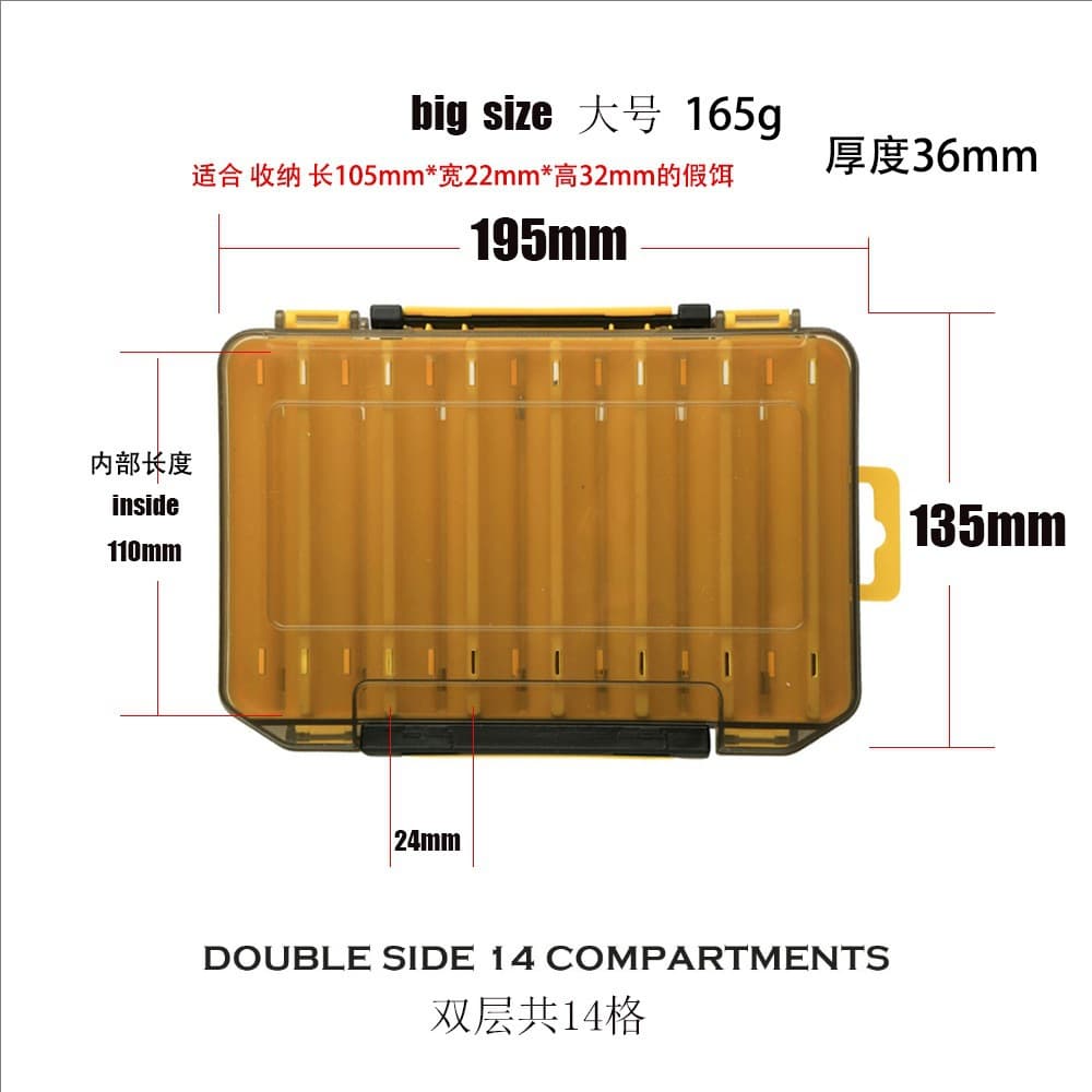 Lure bait box, fishing accessories storage box, double-layer portable fake bait, soft bait, sequined minnow lead head hook, fishing gear supplies 10