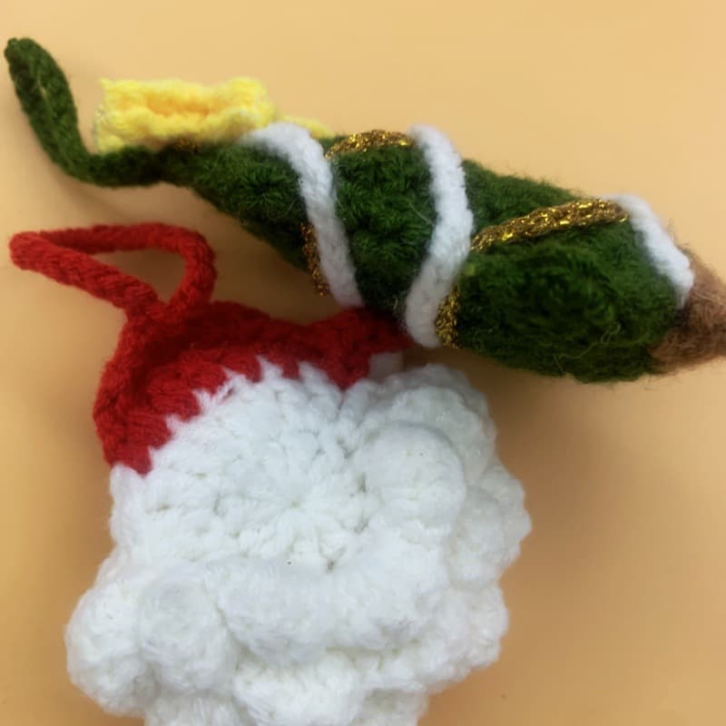 Knitting Christmas tree Christmas decoration accessories diy wool needle pendant pendant shape creative creative handmade 3