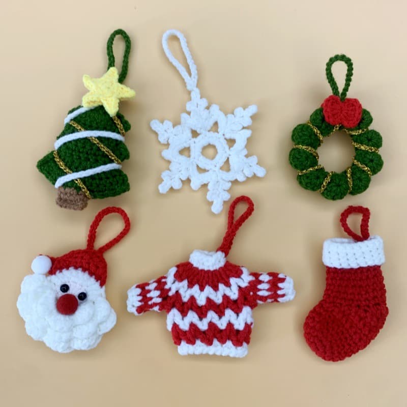 Knitting Christmas tree Christmas decoration accessories diy wool needle pendant pendant shape creative creative handmade 1