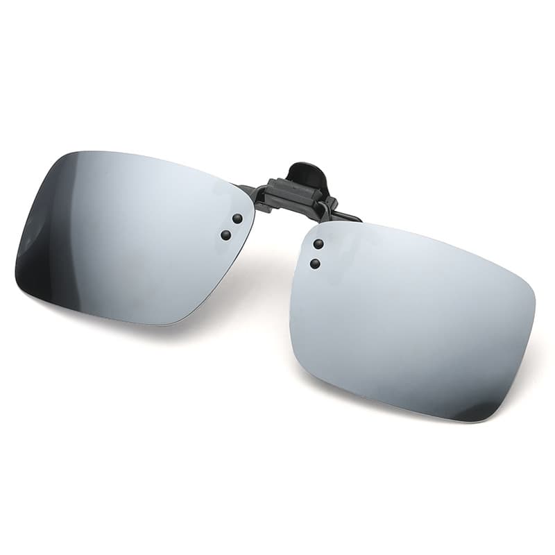 Factory direct sales square style polarized clip-on sunglasses metal flip-up ultra-light sunglasses for drivers special for fishing 9