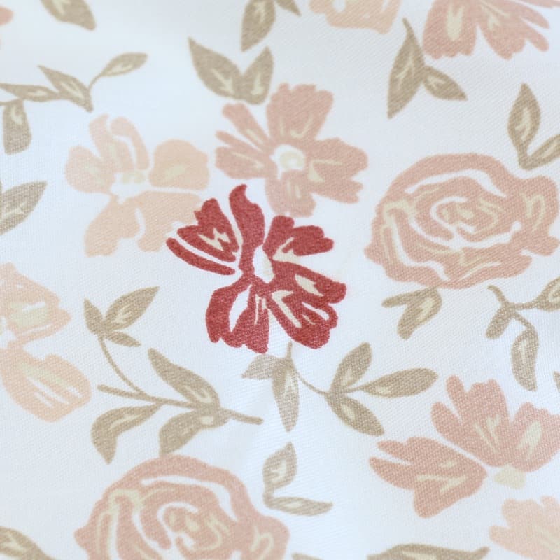 2.35 meters wide fabric, pure cotton rose floral plaid fabric, home textile bed sheet, quilt cover, pillowcase, curtain printing 8