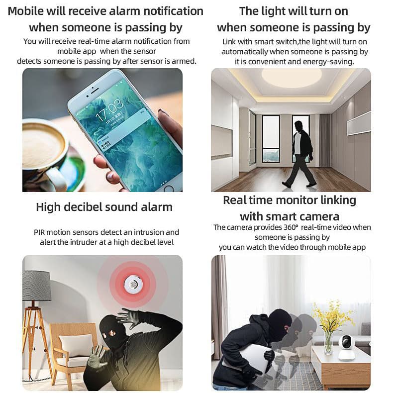 Cross-border factory Tuya WiFi human motion sensor smart home Zigbee infrared detector PIR 5