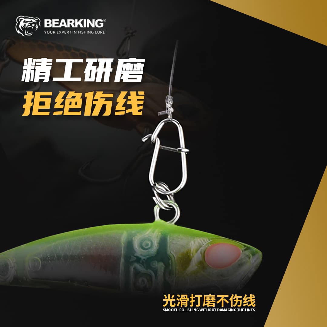 Bear King gourd lure pin 304 stainless steel enhanced pin eight-character loop lure connecting ring fake bait accessories 5