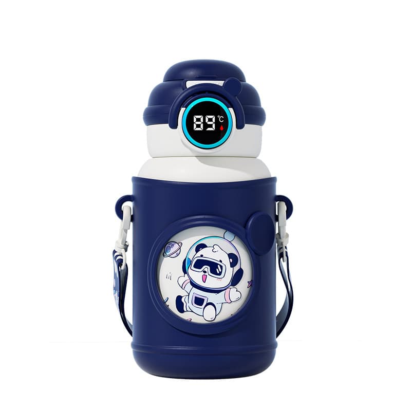 Children's thermos cup student food grade 316 stainless steel smart children's water cup male space bear drop shipping 6