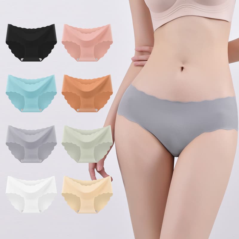 Foreign trade sports yoga quick-drying ice silk seamless underwear women's mid-waist breathable sexy women's underwear wholesale cross-border 2