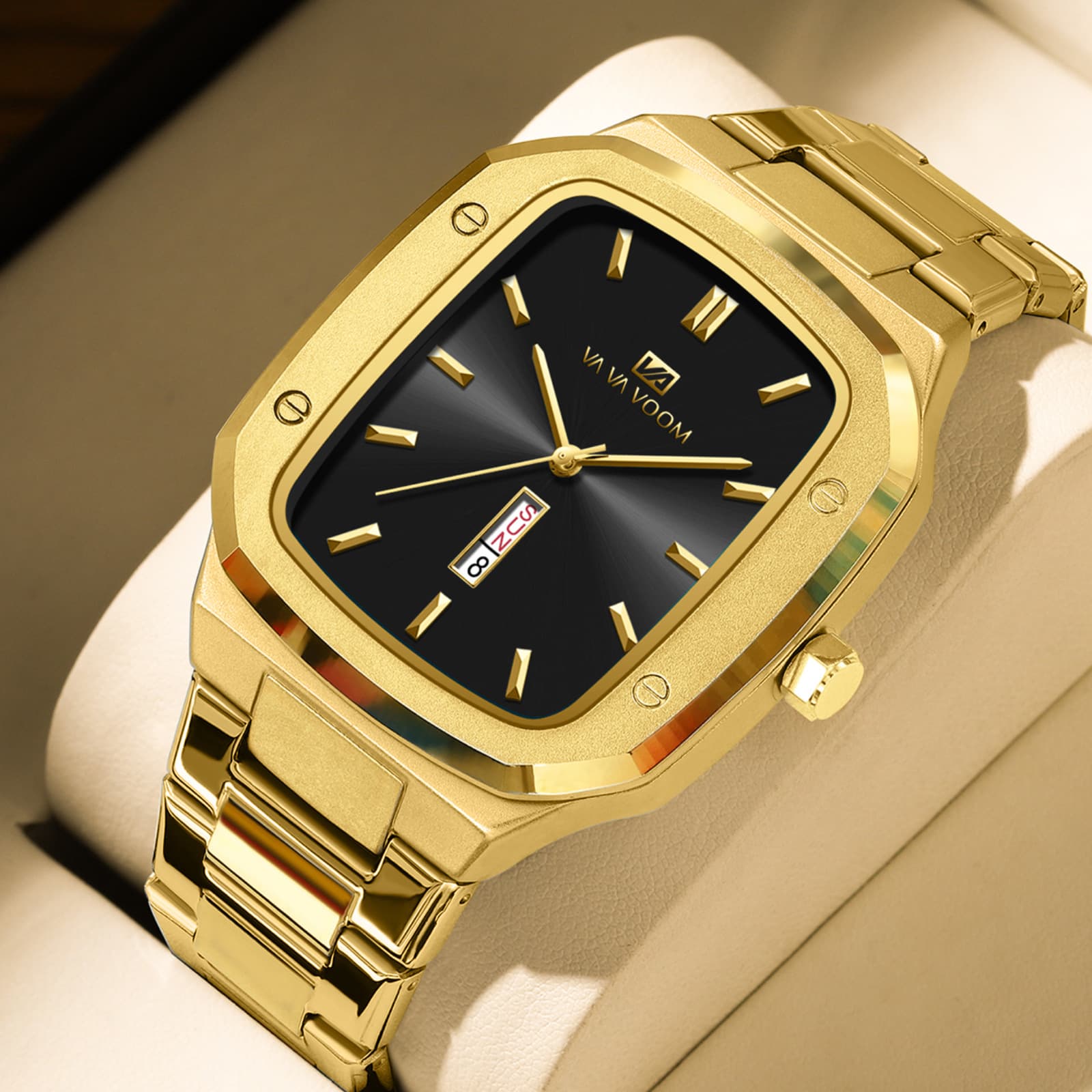Square apple shell men's fashion trend watch men watch manufacturer wholesale first-hand supply cross-border watch 4
