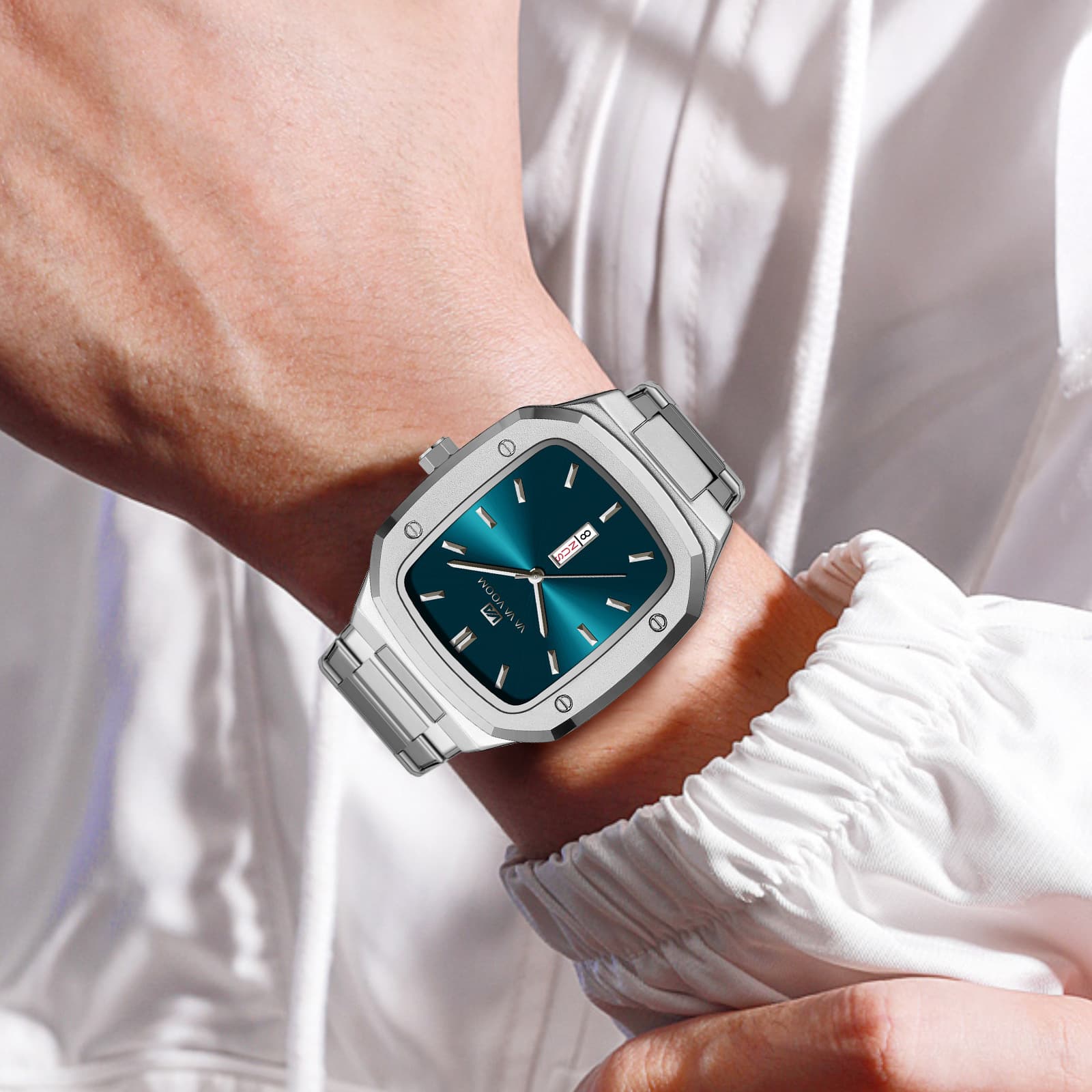 Square apple shell men's fashion trend watch men watch manufacturer wholesale first-hand supply cross-border watch 10