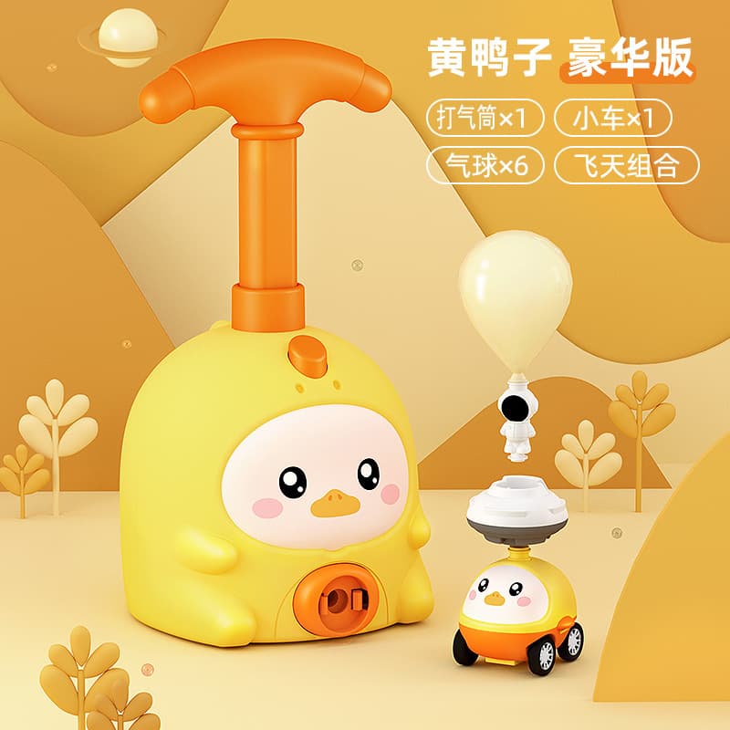 Douyin animal aerodynamic car diy flying piggy balloon educational toys wholesale push scooter 8
