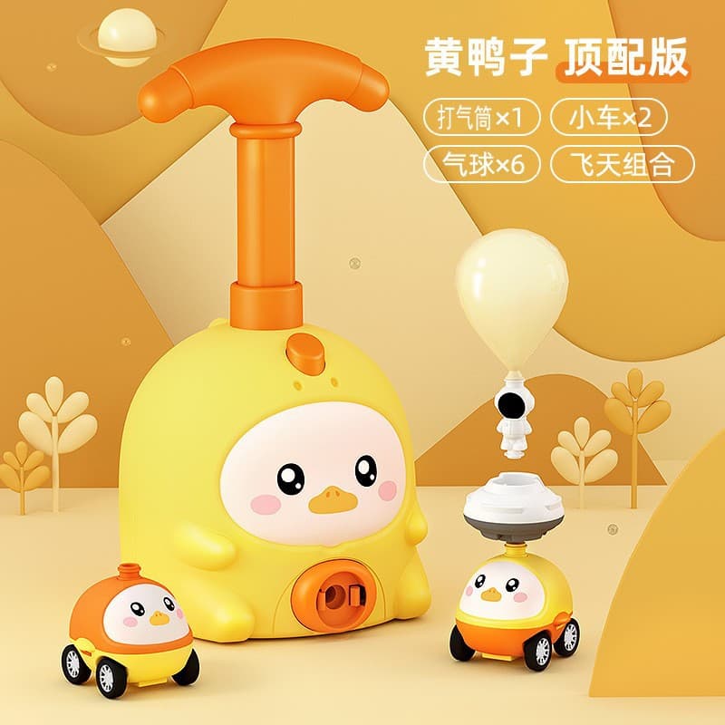 Douyin animal aerodynamic car diy flying piggy balloon educational toys wholesale push scooter 10