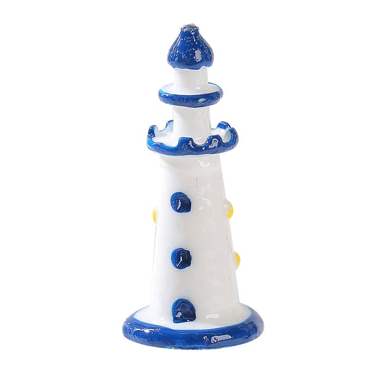 Micro-landscape Mediterranean style colorful lighthouse beach aquarium fish tank landscaping decoration accessories small ornaments 6