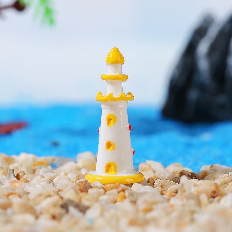 Micro-landscape Mediterranean style colorful lighthouse beach aquarium fish tank landscaping decoration accessories small ornaments 10