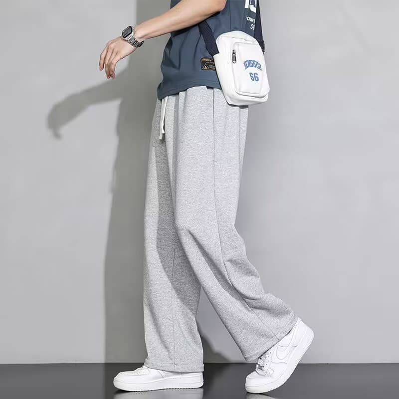 Gray sweatpants trendy straight-leg loose summer drape thin sports casual long pants men's dating spot wholesale 2