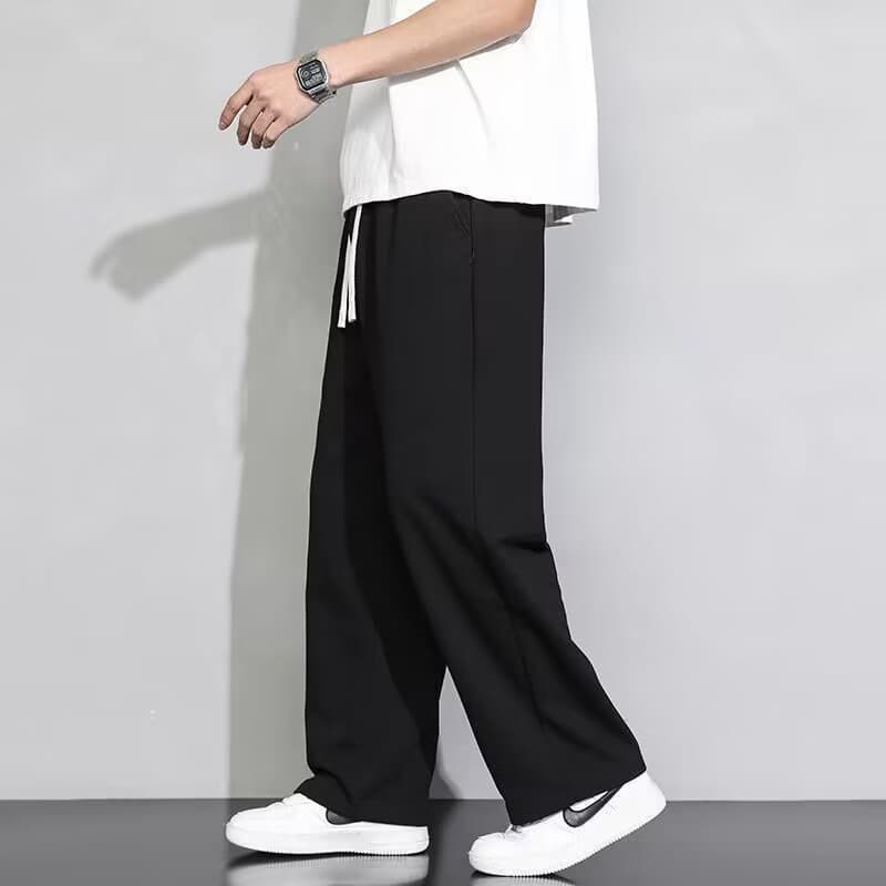 Gray sweatpants trendy straight-leg loose summer drape thin sports casual long pants men's dating spot wholesale 3