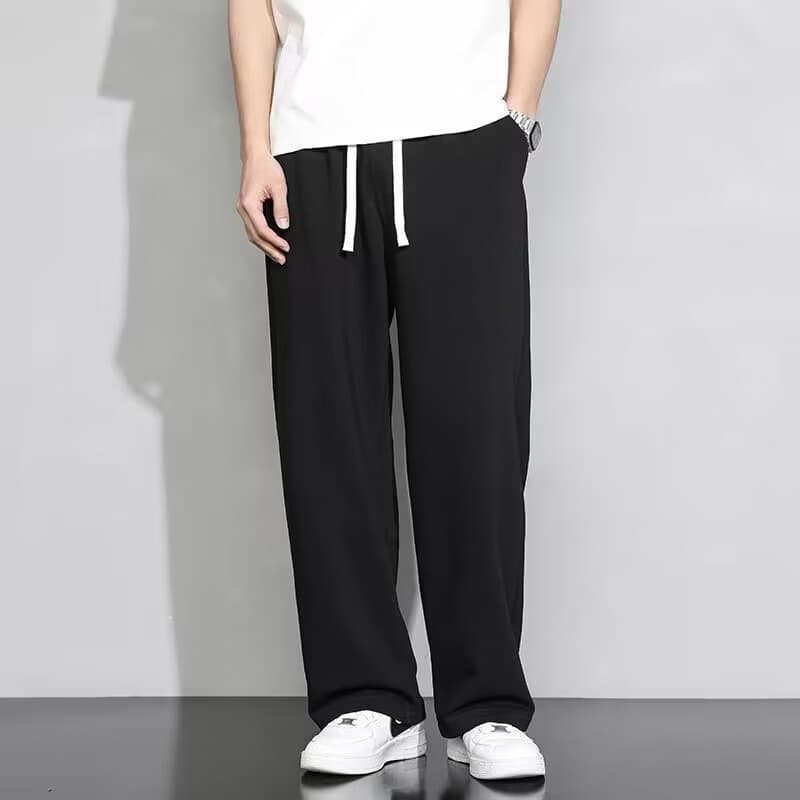 Gray sweatpants trendy straight-leg loose summer drape thin sports casual long pants men's dating spot wholesale 5