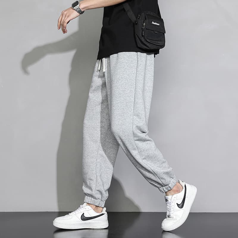 Gray sweatpants trendy straight-leg loose summer drape thin sports casual long pants men's dating spot wholesale 9