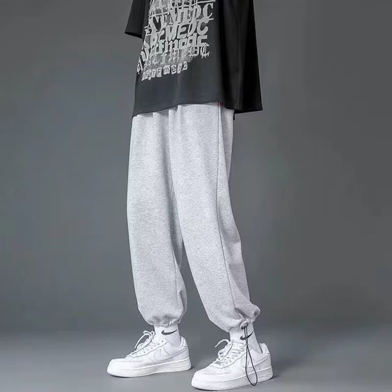Gray sweatpants trendy straight-leg loose summer drape thin sports casual long pants men's dating spot wholesale 10