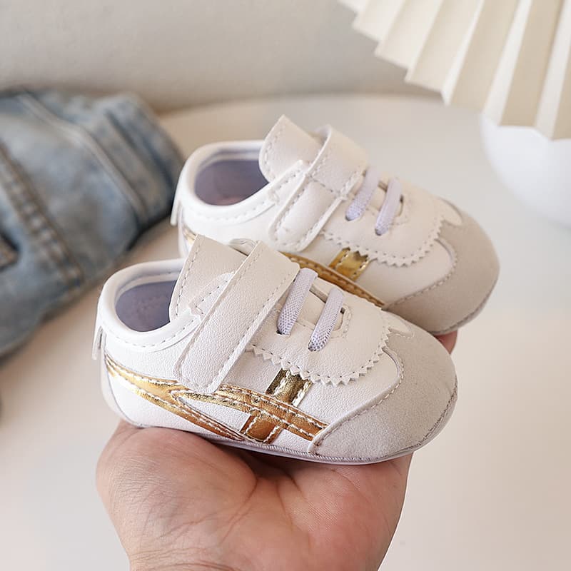 Spring and Autumn New Men's and Women's Baby Sports Shoes Color Matching Soft Sole Baby Shoes Soft Sole 0-1 Years Old Toddler Shoes Don't Drop Single Shoes 4
