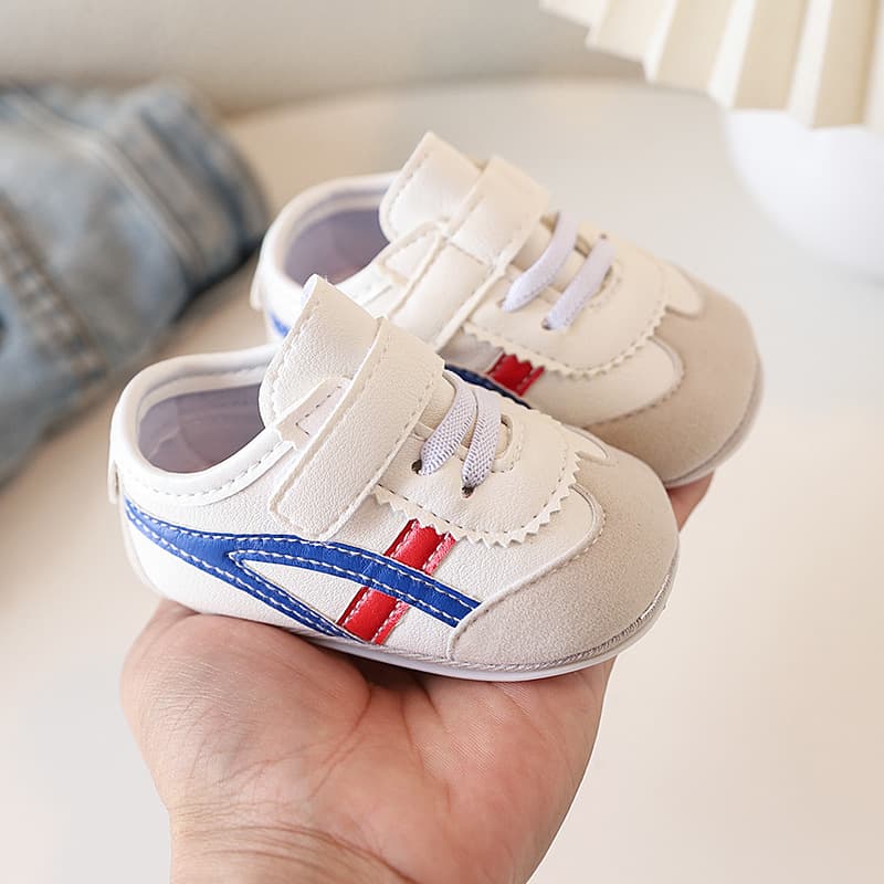 Spring and Autumn New Men's and Women's Baby Sports Shoes Color Matching Soft Sole Baby Shoes Soft Sole 0-1 Years Old Toddler Shoes Don't Drop Single Shoes 5