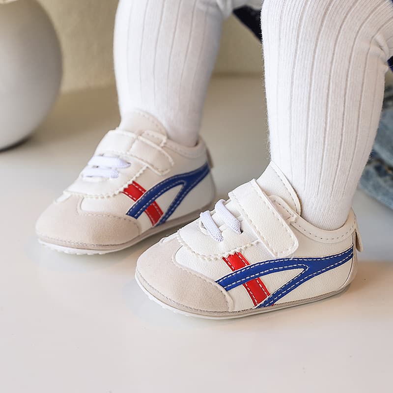Spring and Autumn New Men's and Women's Baby Sports Shoes Color Matching Soft Sole Baby Shoes Soft Sole 0-1 Years Old Toddler Shoes Don't Drop Single Shoes 7