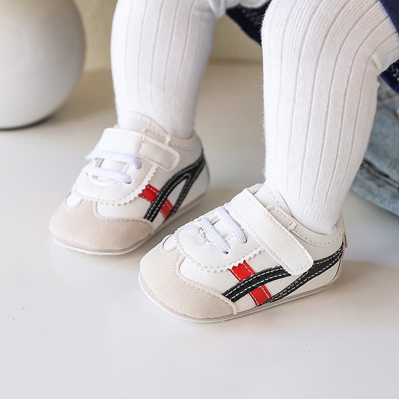 Spring and Autumn New Men's and Women's Baby Sports Shoes Color Matching Soft Sole Baby Shoes Soft Sole 0-1 Years Old Toddler Shoes Don't Drop Single Shoes 9