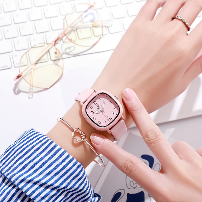 Milk tea color watch, ins style, good-looking, female model for exams for middle and high school students, forest style, small fresh niche design 2