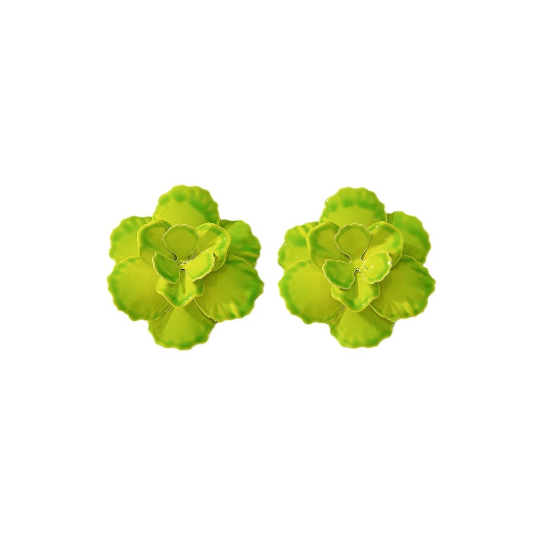 A pair of fashionable three-dimensional flower personalized high-end earrings for women, daily holiday wear cross-border gifts 6