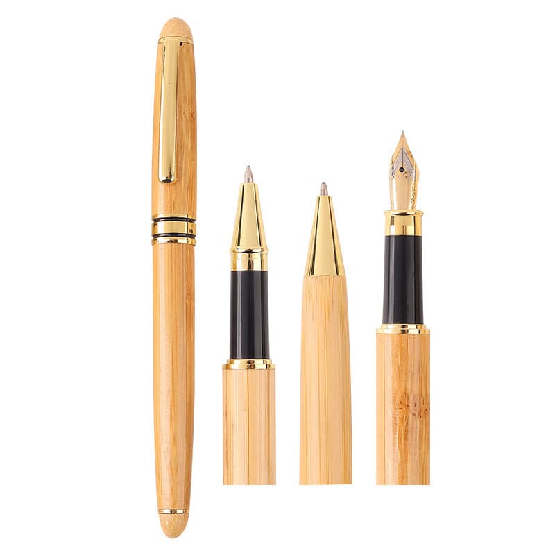 Retro Bamboo Wooden Pen Fountain Pen Gift Set Pair Pen Wooden Ballpoint Pen Graduation Gift Signature Pen Water Pen Wholesale 6