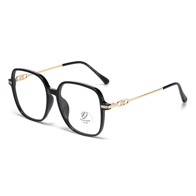 5590 Korean style square frame temples hollow design glasses frame for women without makeup whitening olive flat mirror glasses frame 6