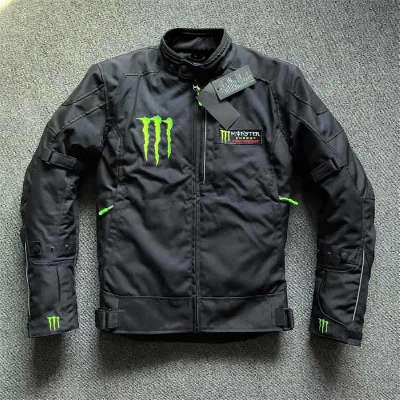 Winter motorcycle riding jacket men's cold-proof and warm motorcycle rider equipment anti-fall and wear-resistant black 2