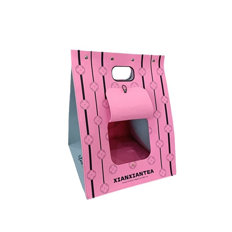 Double-piece pet felt handbag. Portable handbag for carrying cats when going out. Felt bag for carrying pets when going out. 6