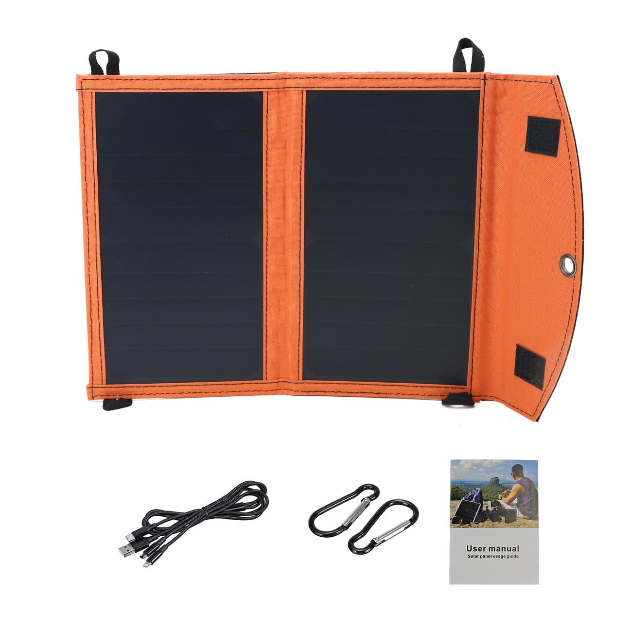 Portable Solar Panel USB Charger Power Emergency Board Waterproof Phone Power Bank for Camping 3