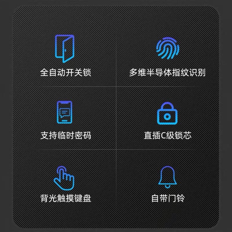 Bokejun.com V6Q smart door lock fingerprint lock Nanwang Iron Network centralized procurement password lock electronic home anti-theft door lock 4