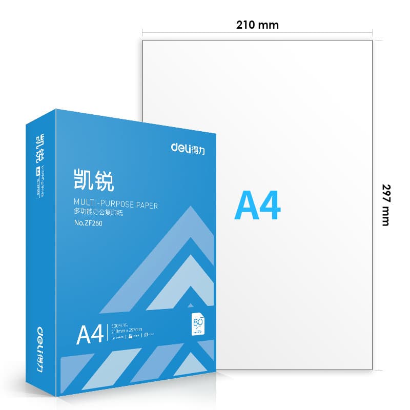 Deli ZF261 Kairui copy paper multi-functional office printing paper A4-80g log paper double-sided printing paper 6