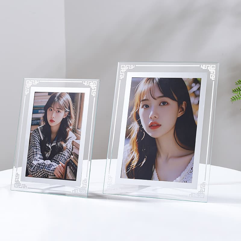 Transparent glass photo frame table 10-inch empty frame simple 56-inch 7-inch 8-inch a4 photo frame crystal high-end photo frame 3