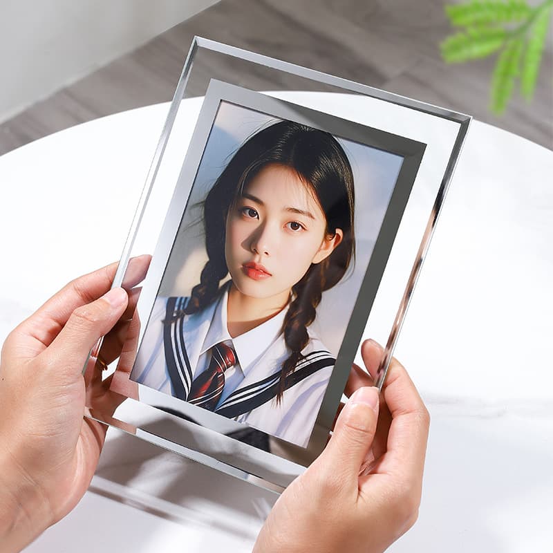 Transparent glass photo frame table 10-inch empty frame simple 56-inch 7-inch 8-inch a4 photo frame crystal high-end photo frame 1