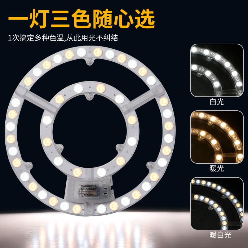 Ceiling lamp LED wick round replacement lamp panel lamp panel lamp with LED light bar light source household lamp bulb highlight model 4