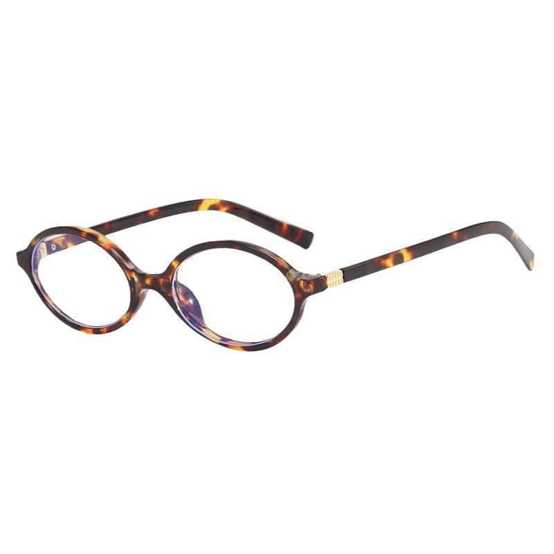 Retro Korean style plain glasses frame nerd book myopia mirror oval flat mirror Douyin same style small frame glasses frame for women 6